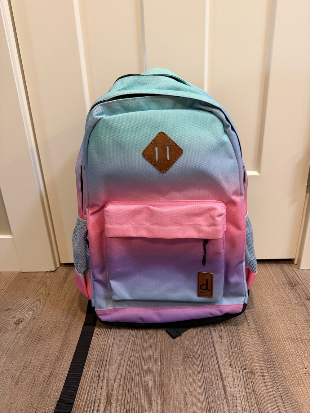 Deux Par Deux kids backpack blue and mauve gradient